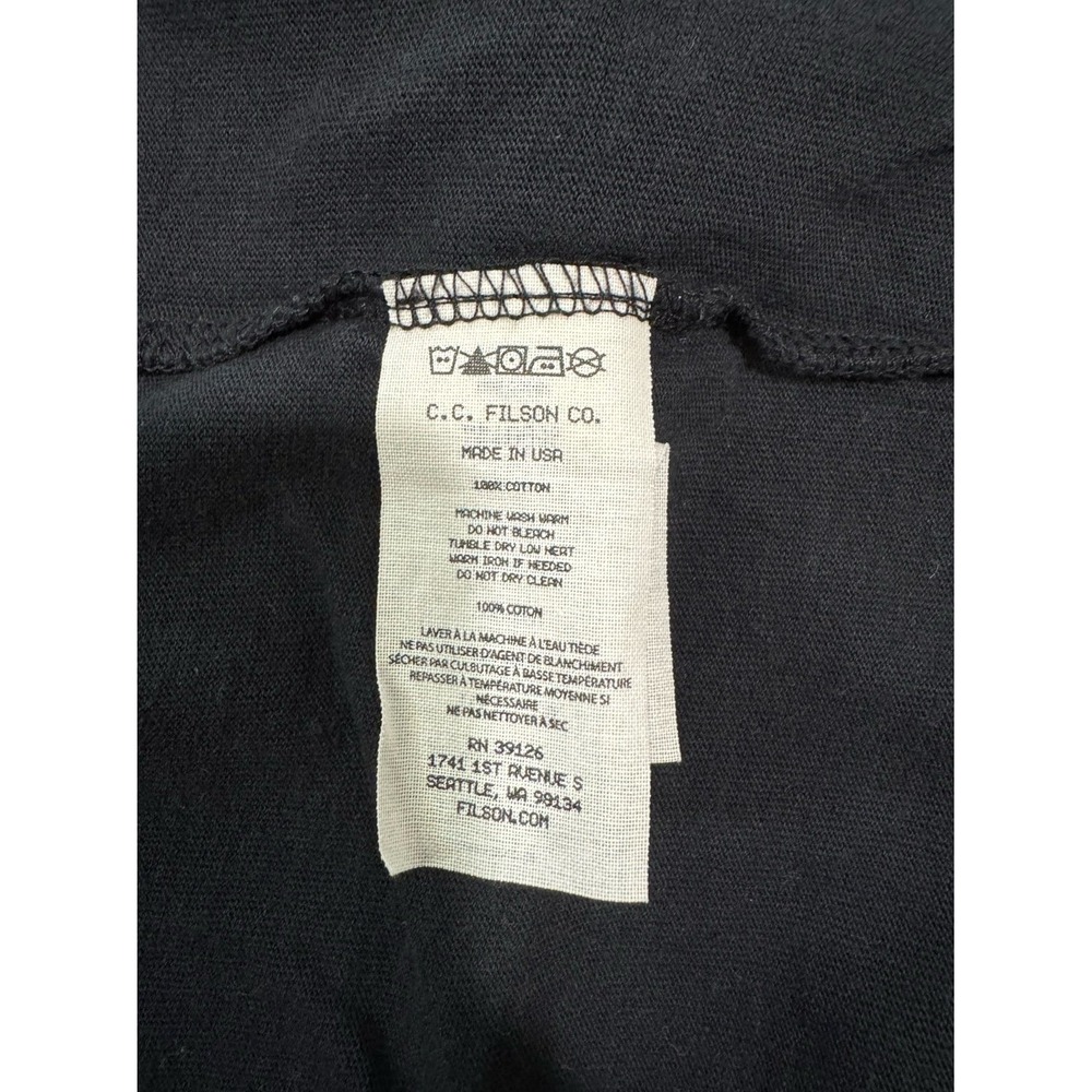 Filson Long Sleeve Pioneer Graphic T-Shirt - Black/Polar Bear - L - Made in USA - Picture 6 of 8
